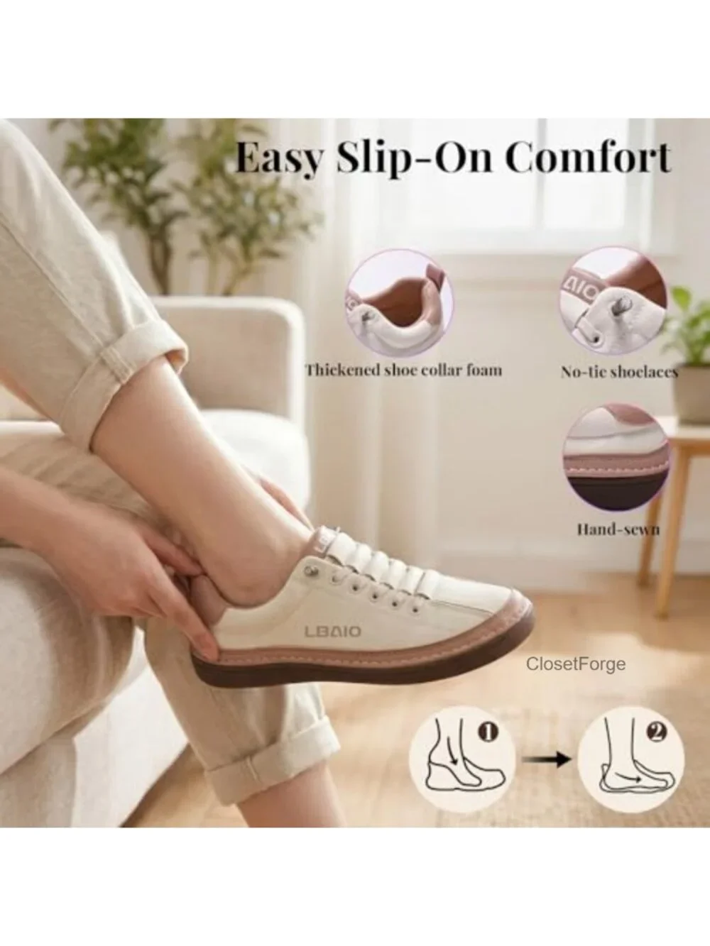 Women's Barefoot Slip-On Loafers Wide Toe Box Canvas Casual Shoes
